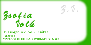 zsofia volk business card